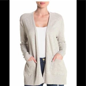 NWT! Madewell Open Front Pocketed Slub Cardigan